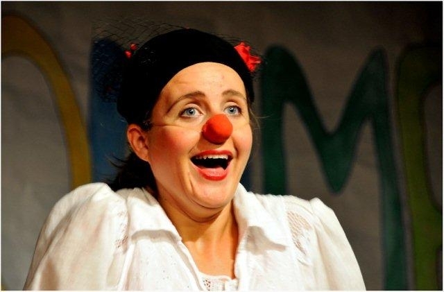 Probe mit Clowns