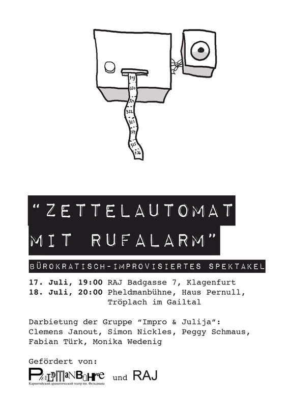 "Zettelautomat mit Rufalarm" - Improvisationstheater